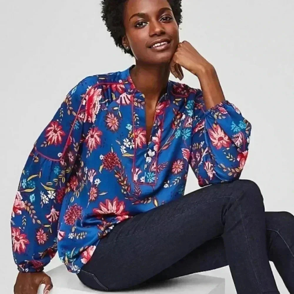LOFT floral blouse 